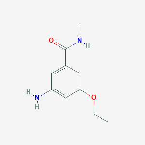 molecular formula C10H14N2O2 B1405979 3-氨基-5-乙氧基-N-甲基苯甲酰胺 CAS No. 1500448-66-7