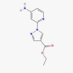 molecular formula C11H12N4O2 B1405984 1-(4-氨基吡啶-2-基)-1H-吡唑-4-羧酸乙酯 CAS No. 1499395-16-2
