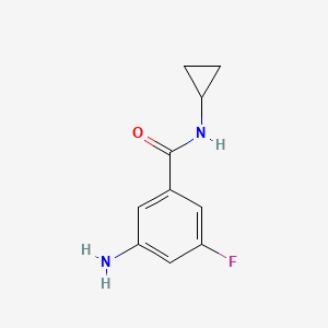 molecular formula C10H11FN2O B1405986 3-氨基-N-环丙基-5-氟苯甲酰胺 CAS No. 1534788-90-3