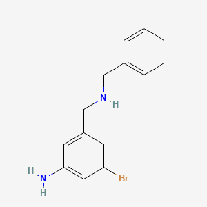 molecular formula C14H15BrN2 B1405987 3-[(苄氨基)甲基]-5-溴苯胺 CAS No. 1507669-93-3