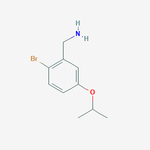B1405989 [2-Bromo-5-(propan-2-yloxy)phenyl]methanamine CAS No. 1512159-76-0