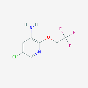 molecular formula C7H6ClF3N2O B1405991 5-氯-2-(2,2,2-三氟乙氧基)-吡啶-3-胺 CAS No. 1509124-74-6