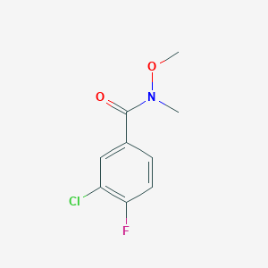molecular formula C9H9ClFNO2 B1405996 3-chloro-4-fluoro-N-methoxy-N-methylbenzamide CAS No. 478187-44-9