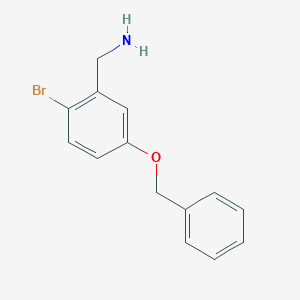 B1405999 [5-(Benzyloxy)-2-bromophenyl]methanamine CAS No. 1537265-42-1