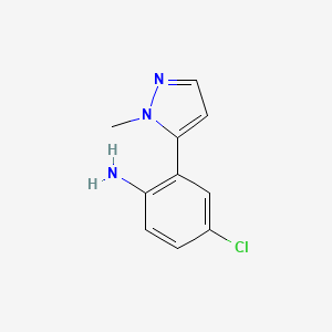 B1406002 4-chloro-2-(1-methyl-1H-pyrazol-5-yl)aniline CAS No. 1423161-88-9