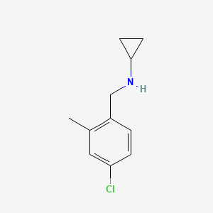 B1406003 N-[(4-chloro-2-methylphenyl)methyl]cyclopropanamine CAS No. 1542653-02-0