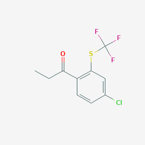 1-(4-Chloro-2-(trifluoromethylthio)phenyl)propan-1-one