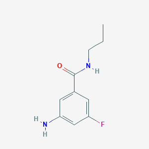 molecular formula C10H13FN2O B1406007 3-amino-5-fluoro-N-propylbenzamide CAS No. 1507621-26-2