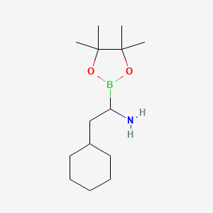 2-Cyclohexyl-1-(4,4,5,5-tetramethyl-1,3,2-dioxaborolan-2-yl)ethanamine