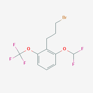 1-(3-Bromopropyl)-2-(difluoromethoxy)-6-(trifluoromethoxy)benzene