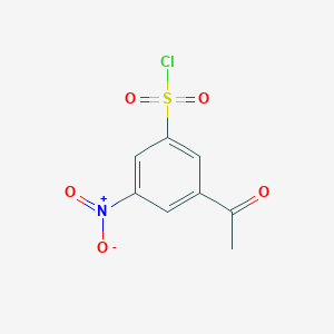 3-Acetyl-5-nitrobenzene-1-sulfonyl chloride