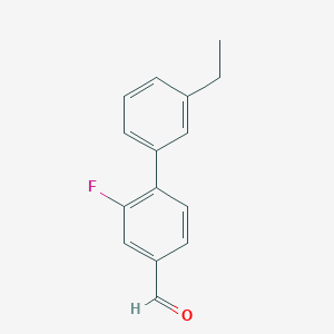 molecular formula C15H13FO B1406010 4-(3-Ethylphenyl)-3-fluorobenzaldehyde CAS No. 1515722-59-4