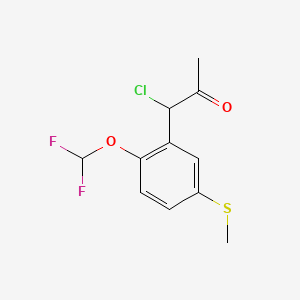 1-Chloro-1-(2-(difluoromethoxy)-5-(methylthio)phenyl)propan-2-one