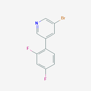 molecular formula C11H6BrF2N B14060171 3-Bromo-5-(2,4-difluorophenyl)pyridine CAS No. 1070882-69-7