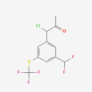 1-Chloro-1-(3-(difluoromethyl)-5-(trifluoromethylthio)phenyl)propan-2-one