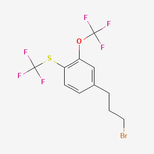 1-(3-Bromopropyl)-3-(trifluoromethoxy)-4-(trifluoromethylthio)benzene