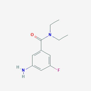 molecular formula C11H15FN2O B1406021 3-氨基-N,N-二乙基-5-氟苯甲酰胺 CAS No. 1518386-29-2