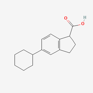 5-cyclohexyl-2,3-dihydro-1H-indene-1-carboxylic acid