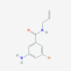 molecular formula C10H11BrN2O B1406023 3-氨基-5-溴-N-(丙-2-烯-1-基)苯甲酰胺 CAS No. 1517751-02-8