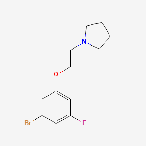 molecular formula C12H15BrFNO B1406025 1-(2-(3-Bromo-5-fluorophenoxy)ethyl)pyrrolidine CAS No. 1516187-39-5