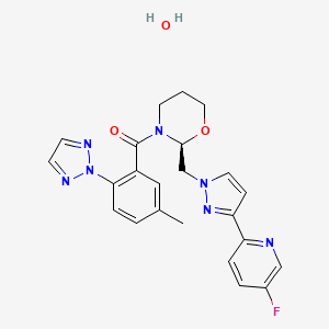 molecular formula C23H24FN7O3 B14060255 Vornorexant hydrate 