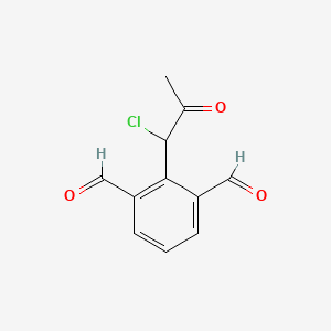 molecular formula C11H9ClO3 B14060261 1-Chloro-1-(2,6-diformylphenyl)propan-2-one 