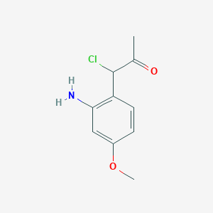 molecular formula C10H12ClNO2 B14060277 1-(2-Amino-4-methoxyphenyl)-1-chloropropan-2-one 