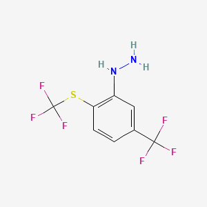 1-(5-(Trifluoromethyl)-2-(trifluoromethylthio)phenyl)hydrazine