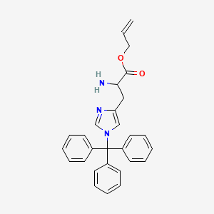 molecular formula C28H27N3O2 B14060302 2-Amino-3-(1-trityl-1H-imidazol-4-YL)-propionic acid allyl ester 