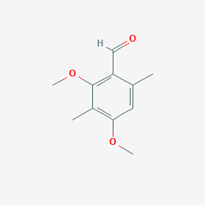 molecular formula C11H14O3 B14060315 2,4-Dimethoxy-3,6-dimethylbenzaldehyde 