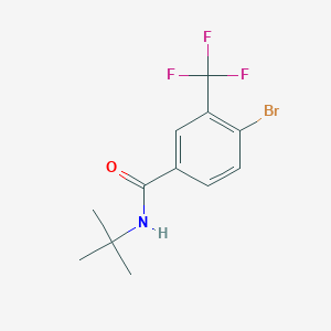 molecular formula C12H13BrF3NO B1406037 4-溴-N-叔丁基-3-(三氟甲基)苯甲酰胺 CAS No. 1522666-35-8