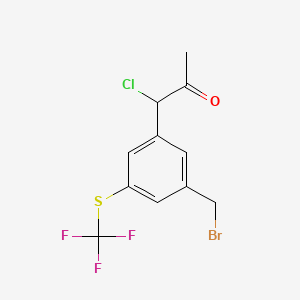 1-(3-(Bromomethyl)-5-(trifluoromethylthio)phenyl)-1-chloropropan-2-one