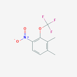 molecular formula C9H8F3NO3 B14060486 1,2-Dimethyl-4-nitro-3-(trifluoromethoxy)benzene 