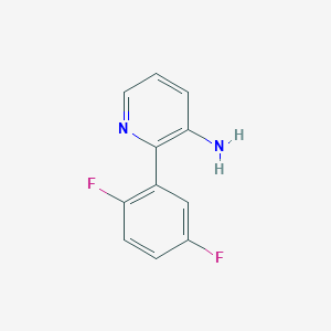 molecular formula C11H8F2N2 B1406049 2-(2,5-二氟苯基)吡啶-3-胺 CAS No. 1556511-60-4