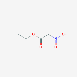 molecular formula C4H8O2<br>C4H8O2<br>CH3COOC2H5 B140605 Ethyl nitroacetate CAS No. 626-35-7