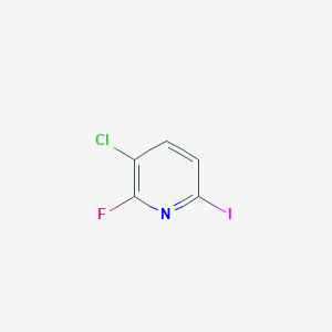 molecular formula C5H2ClFIN B14060531 3-Chloro-2-fluoro-6-iodopyridine 