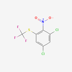 molecular formula C7H2Cl2F3NO2S B14060554 1,5-Dichloro-3-trifluoromethylthio-2-nitrobenzene 