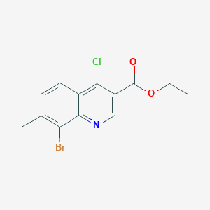 B1406057 Ethyl 8-bromo-4-chloro-7-methylquinoline-3-carboxylate CAS No. 1529627-57-3