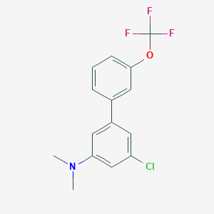 molecular formula C15H13ClF3NO B14060578 (5-Chloro-3'-(trifluoromethoxy)biphenyl-3-yl)-dimethylamine 