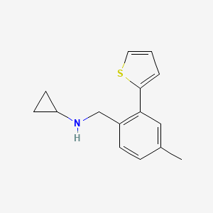 B1406062 Cyclopropyl-(4-methyl-2-thiophen-2-ylbenzyl)-amine CAS No. 1553843-81-4