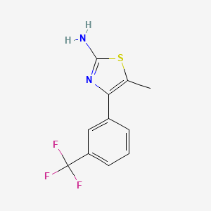 molecular formula C11H9F3N2S B1406067 5-甲基-4-(3-三氟甲基苯基)-噻唑-2-胺 CAS No. 1225654-34-1