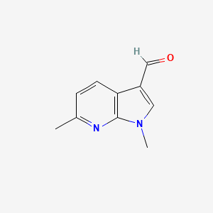 molecular formula C10H10N2O B1406081 1,6-ジメチル-1H-ピロロ[2,3-b]ピリジン-3-カルバルデヒド CAS No. 1368175-67-0