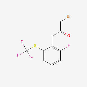 1-Bromo-3-(2-fluoro-6-(trifluoromethylthio)phenyl)propan-2-one