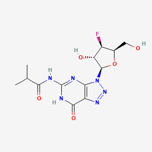 N-(3-((2R,3S,4R,5R)-4-Fluoro-3-hydroxy-5-(hydroxymethyl)tetrahydrofuran-2-YL)-7-oxo-6,7-dihydro-3H-[1,2,3]triazolo[4,5-D]pyrimidin-5-YL)isobutyramide