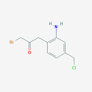 1-(2-Amino-4-(chloromethyl)phenyl)-3-bromopropan-2-one