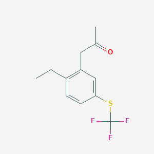 1-(2-Ethyl-5-(trifluoromethylthio)phenyl)propan-2-one