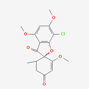 molecular formula C17H17ClO6 B14061125 (2S)-7-chloro-3',4,6-trimethoxy-5'-methylspiro[1-benzofuran-2,4'-cyclohex-2-ene]-1',3-dione 