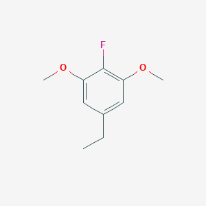 molecular formula C10H13FO2 B14061155 1,3-Dimethoxy-5-ethyl-2-fluorobenzene 