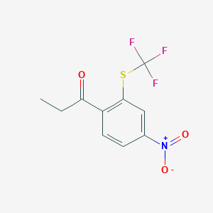 1-(4-Nitro-2-(trifluoromethylthio)phenyl)propan-1-one