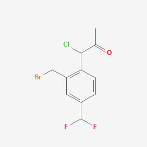 1-(2-(Bromomethyl)-4-(difluoromethyl)phenyl)-1-chloropropan-2-one